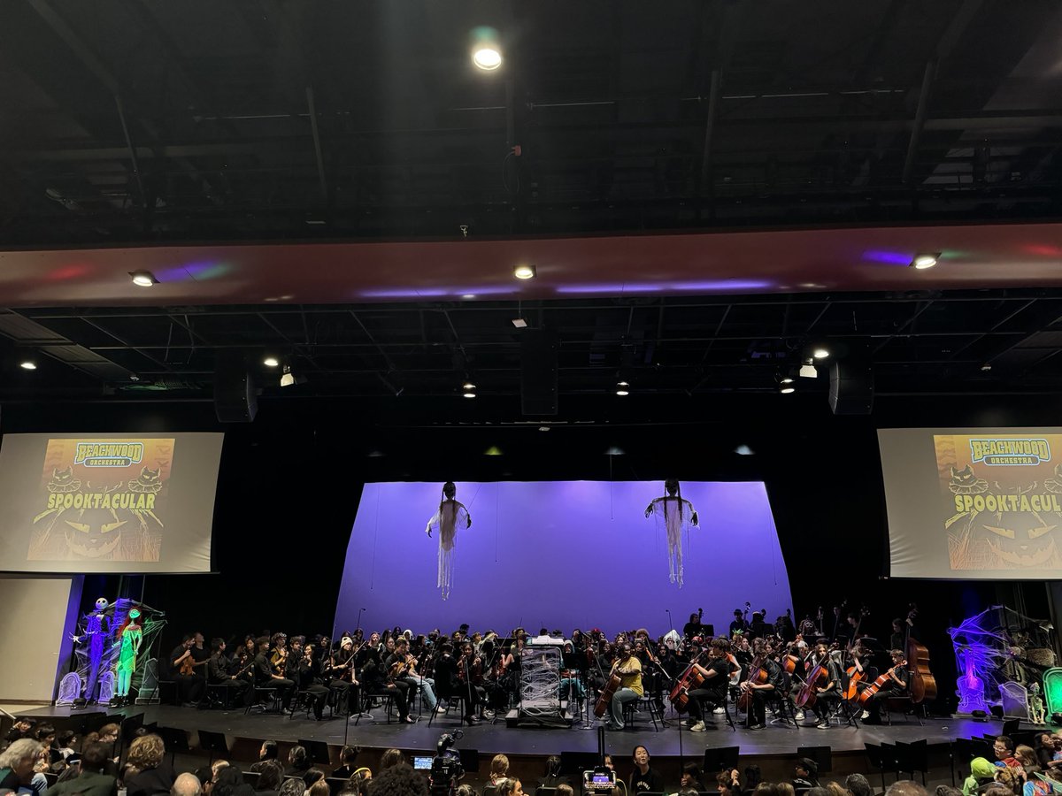 Getting ready for the orchestra spooktacular <a href="/BeachwoodBison/">Beachwood Schools</a> 👻🎃
