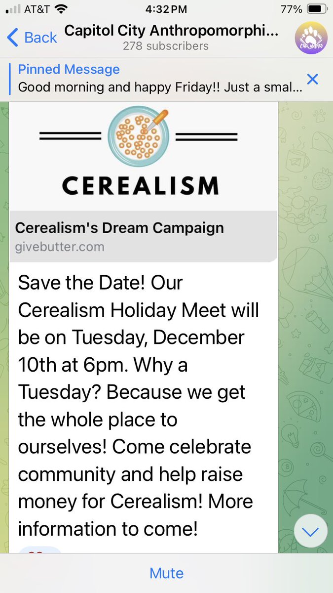 Cerealism meet, Dec 10 at 6 pm t.me/capanthro/229