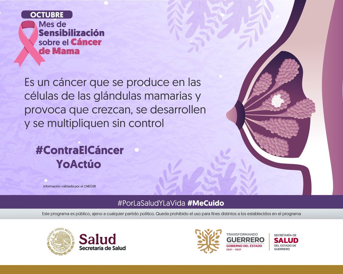 EducGuerrero's tweet image. 🎗️💗 Octubre I Mes de la Sensibilización sobre el #CáncerDeMama 🩺
 
El cáncer de mama puede manifestarse de diversas formas, por lo que es importante realizarse exámenes médicos de manera frecuente.
 
 #Observo #Toco #Siento 👁️✋👐
 
#ContraElCáncerDeMamaYoActúo