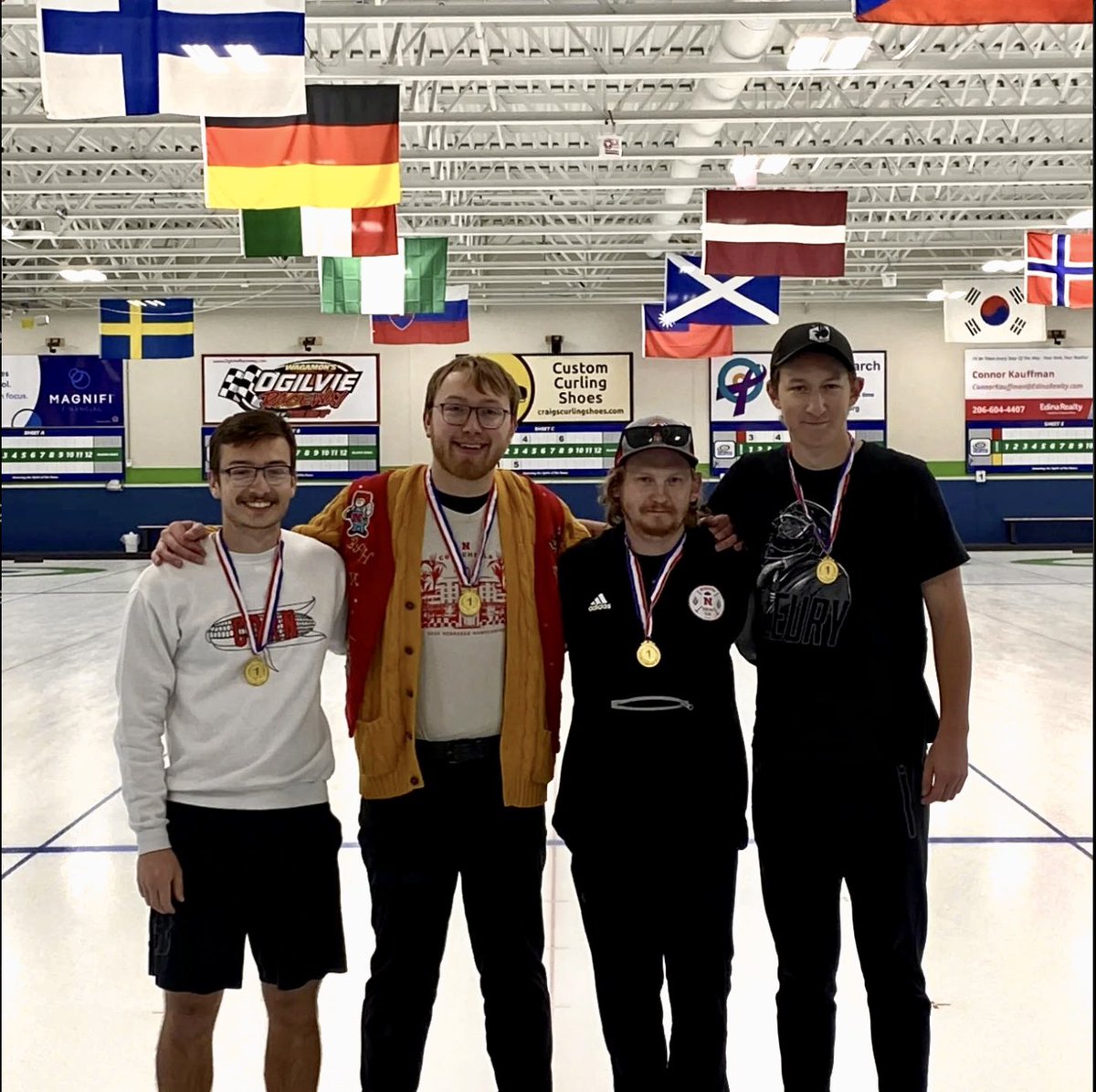 curlaksarben's tweet photo. UNL curling cleaned house at the University of Minnesota Bonspiel. Recently! They beat UWSP and UW- Minnesota to win their pool, then beat a Minnesota team to advance to the championship before beating the other Minnesota team (8-3) and winning the Spiel! #curlbigred 🥌 https://t.co/CoYDHIvpzg