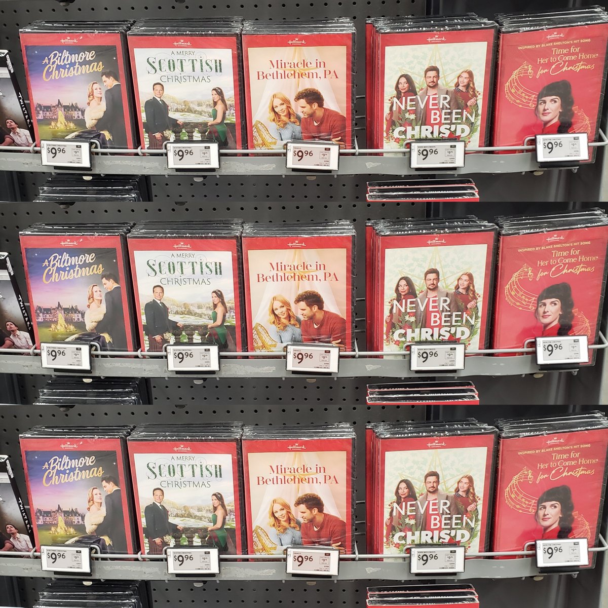 A BILTMORE CHRISTMAS IS NOW OUT ON DVD at Walmart!!! As well as A Merry Scottish Christmas, Miracle In Bethlehem, PA, Time For Her To Come Home For Christmas &amp; Never Been Chris'd. Walmart by my house put ALL the 5 movies out early so I had to buy all 5!!🎄🎅🎥

📸 my DVDs/Walmart