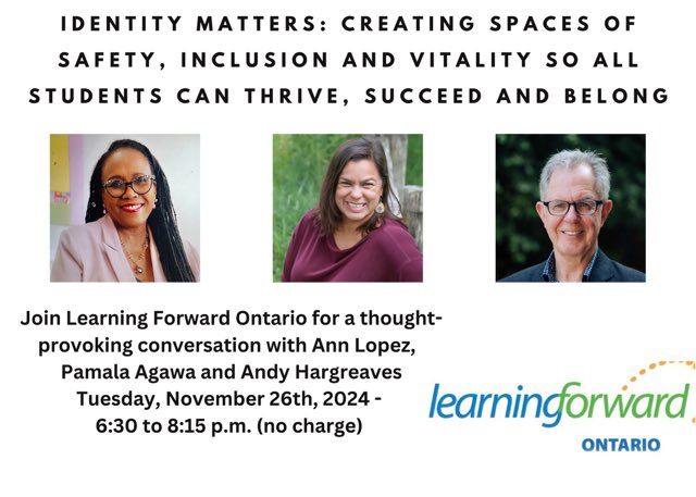 Alison Golding (@a_j_golding) on Twitter photo Join us November 26th for this free event. Register here bit.ly/LFOidmatters <a href="/lfontario/">Learning Forward Ontario</a> Join us November 26th for this free event. Register here bit.ly/LFOidmatters <a href="/lfontario/">Learning Forward Ontario</a>