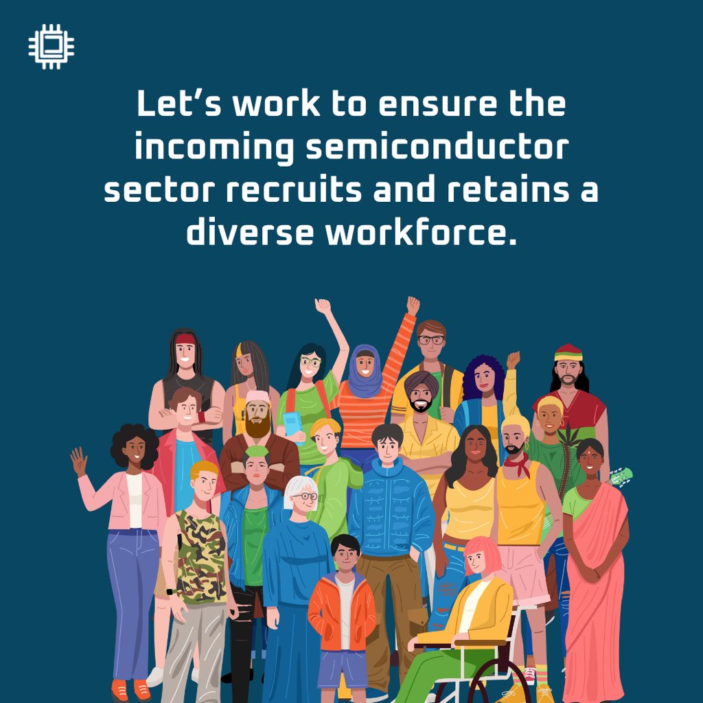 ChipCommunities's tweet photo. Let’s work to ensure the incoming semiconductor sector recruits and retains a diverse workforce. https://t.co/h5hBoH6W2e