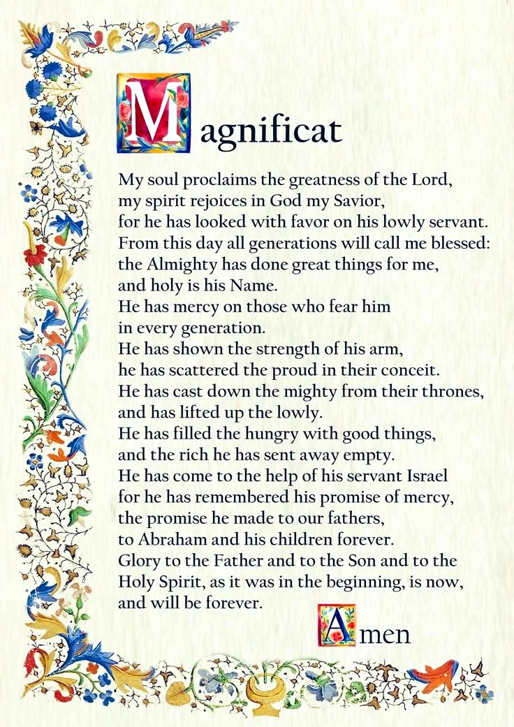 RosaryMum's tweet photo. The Magnificat https://t.co/e6PfVyBSOz