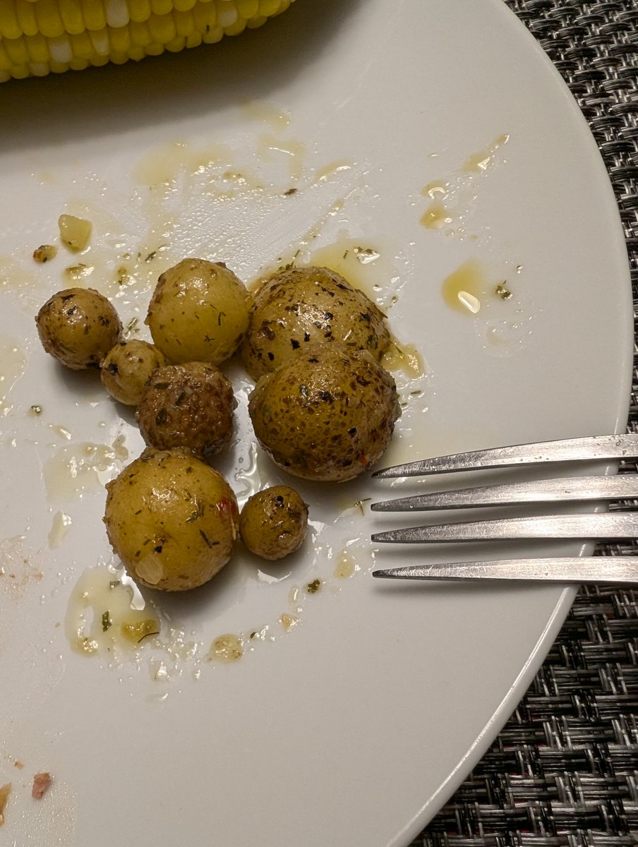 Lamespotting's tweet photo. Let me interrupt your feed full of NB election results with these tiny potatoes from our garden https://t.co/t2hjoOB4YZ