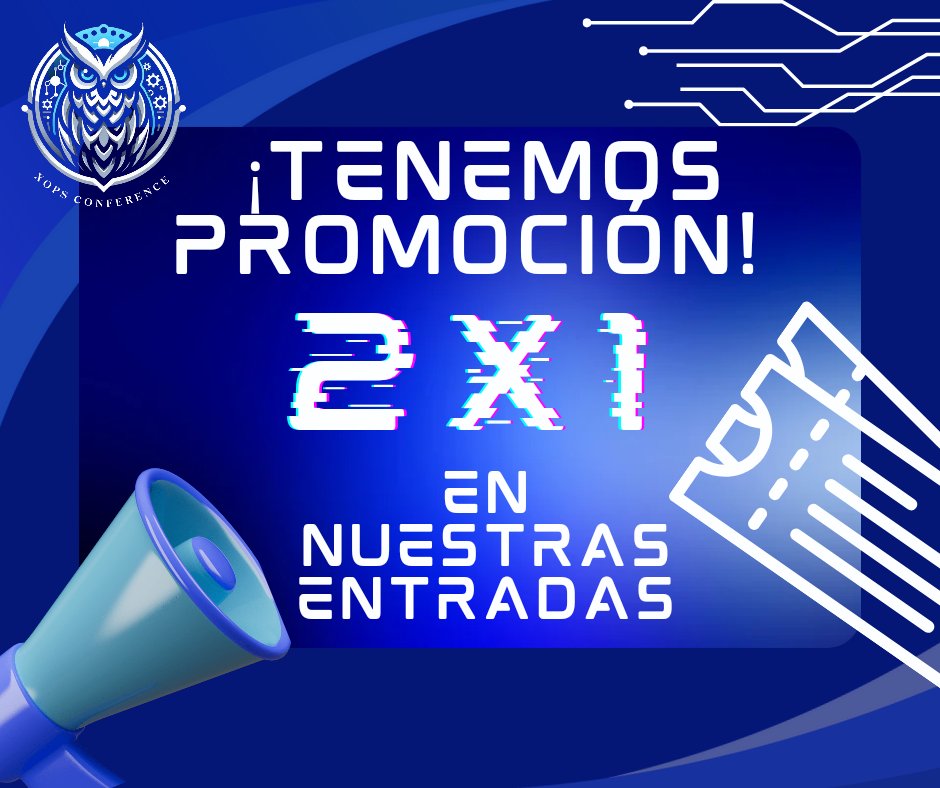 Aprovecha ya la promo 2x1 en las últimas entradas de preventa, antes de que se agoten
eventbrite.es/e/entradas-xop…
#xopsconference #xops