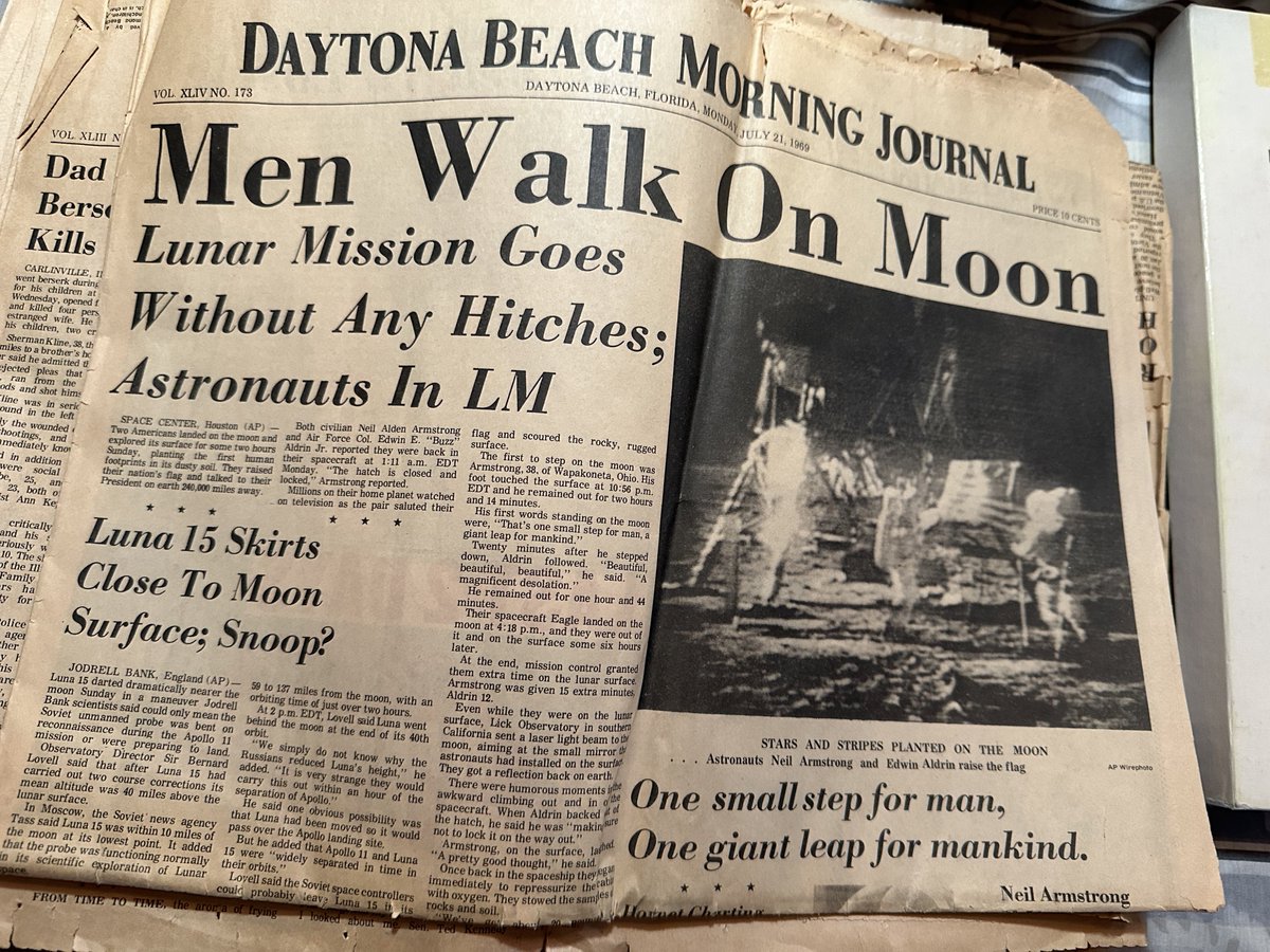 AJamesMcCarthy's tweet photo. My dad was throwing away stacks of old newspapers from the 60s and 70s… I rescued some amazing ones. 

Any suggestions on the best way to frame this to preserve/display it? https://t.co/2lUWmYRMVb