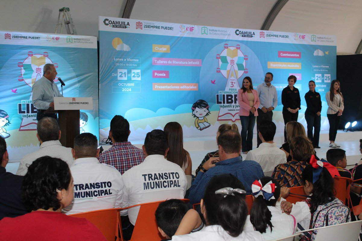 trcimplan's tweet photo. 📕 Acompañamos al alcalde @RomanCepeda a la Inauguración de la Feria Internacional del Libro Infantil y Juvenil Torreón 2024, donde además se inauguró la Biblioteca Móvil "Gilberto Prado Galán", que estará recorriendo toda la ciudad.
#TorreónSiemprePuede #IMPLANTorreón https://t.co/NkbB3tV1NH