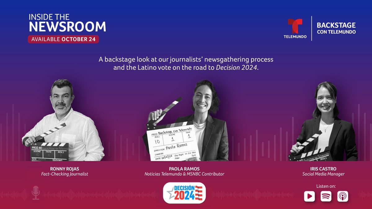 How is <a href="/telemundo/">Telemundo</a> tackling the challenge of election coverage just days before one of the closest and most significant elections in U.S. history?

In ‘Inside the Newsroom,’ the latest episode of our podcast ‘Backstage con <a href="/telemundo/">Telemundo</a>,’ <a href="/paoramos/">Paola Ramos</a>, <a href="/telemundonews/">Noticias Telemundo</a> &amp; <a href="/MSNBC/">MSNBC</a>