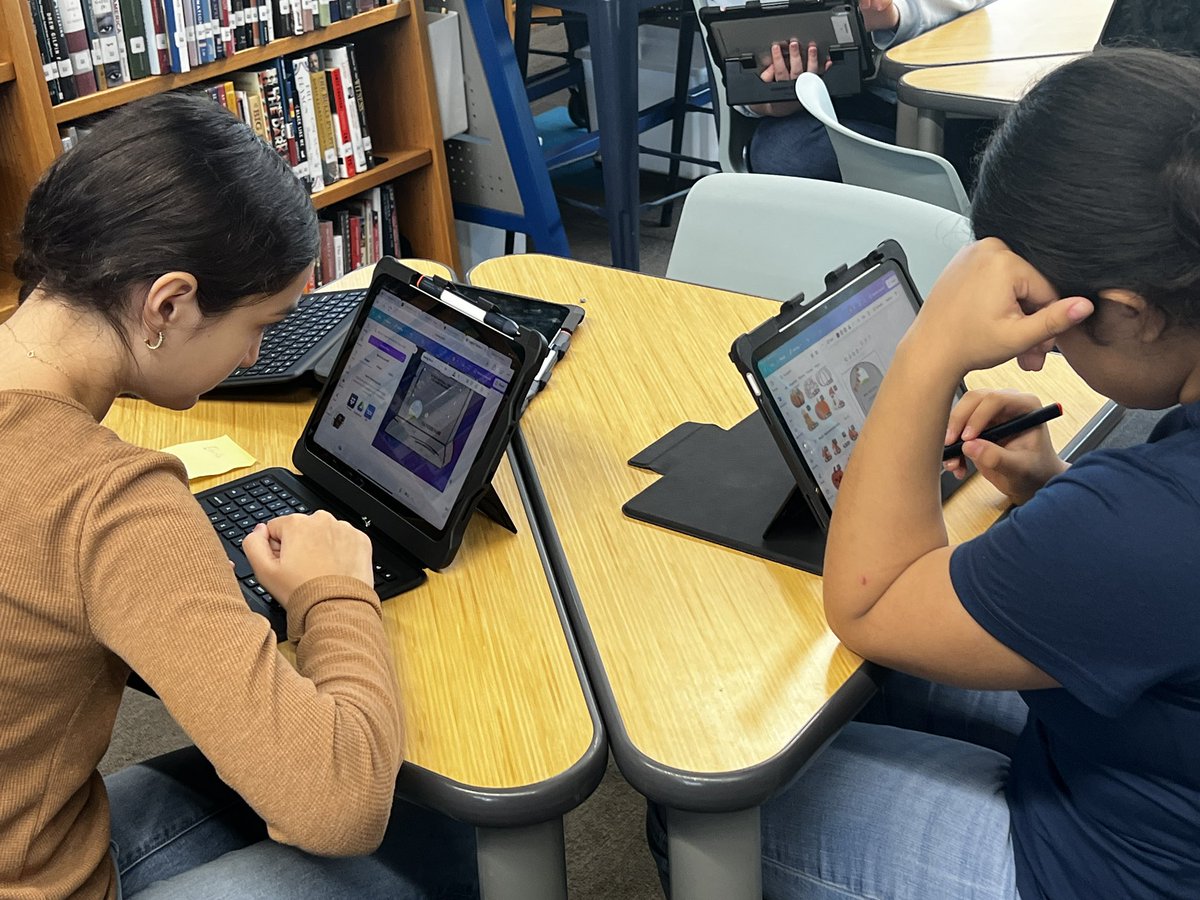 Students designed digital tombstones using Canva to honor scientists and the viruses they discovered. 🍁💀 They conducted research using MackinVia databases to ensure their information was credible. 🎃 #SpookyScience #HSHPILC