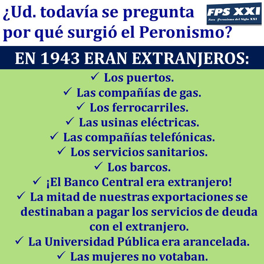 XxiForo's tweet photo. “ Si el pueblo fuera feliz y la Patria grande, ser peronista sería un derecho, en nuestros días, ser peronistas es un deber . Por eso soy peronista”. https://t.co/B6DD23uJws