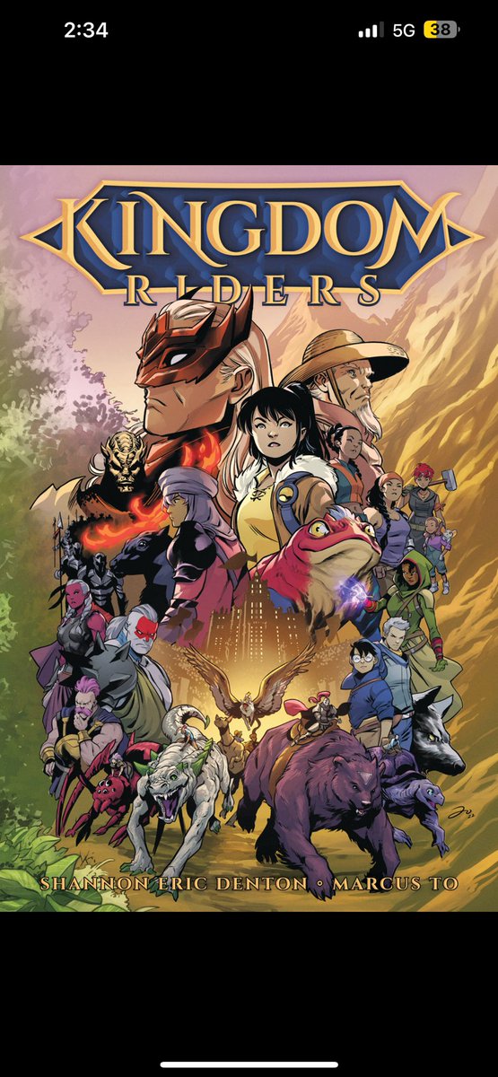 SFall99's tweet image. If you like comics and fantasy then you should checkout Kingsom Riders. Inspired by a combination of Hunger Games and the Amulet, this 212 page comic written by @ShannonDenton and drawn by @marcusto is an original comic and brings a lot of inspiration and joy to me