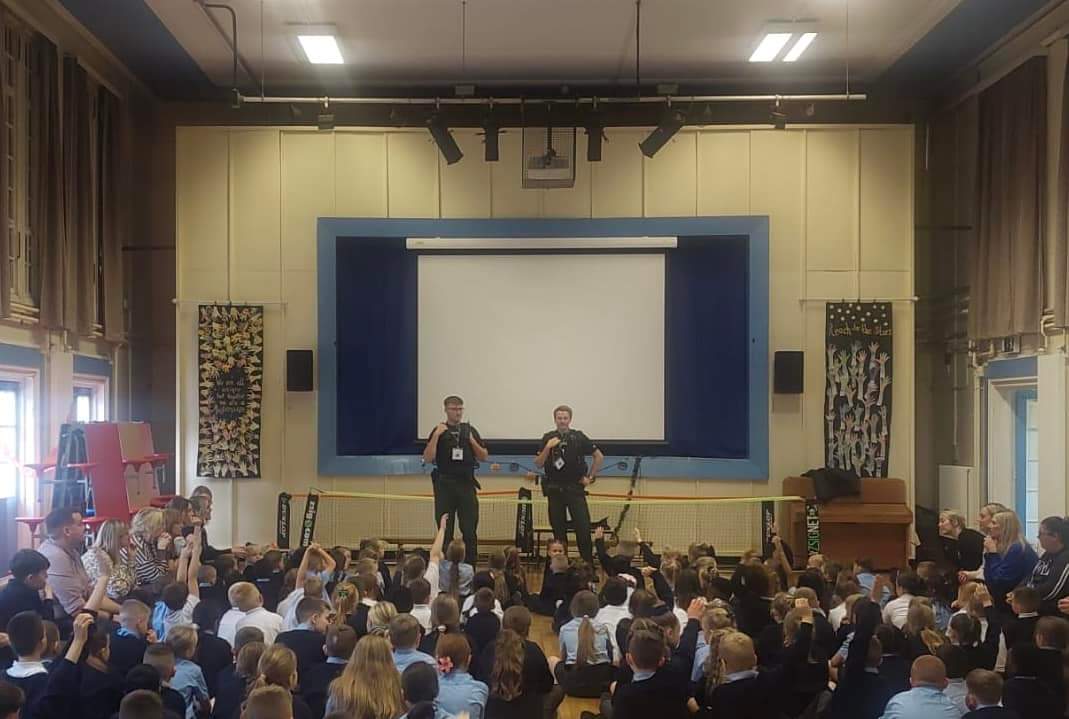 BSCR (@bscrbelfast) on Twitter photo Thank you to <a href="/PSNIBelfastS/">Police South Belfast</a> for delivering their firework safety talk today.
Focus of the talk was to raise awareness about the dangers of fireworks during the Halloween season, ensuring the safety of the community.
Also a big thank you to Blythfield PS for hosting us today. Thank you to <a href="/PSNIBelfastS/">Police South Belfast</a> for delivering their firework safety talk today.
Focus of the talk was to raise awareness about the dangers of fireworks during the Halloween season, ensuring the safety of the community.
Also a big thank you to Blythfield PS for hosting us today.