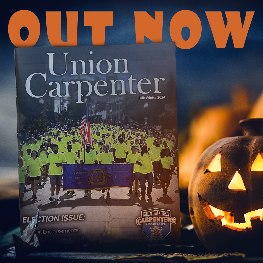 MidAmCarpenters's tweet image. The latest issue of the Union Carpenter is out. Stay informed on carpenter economics, the upcoming state &amp;amp; local elections, and much more! Happy reading!
#MACRC #UnionCarpenter