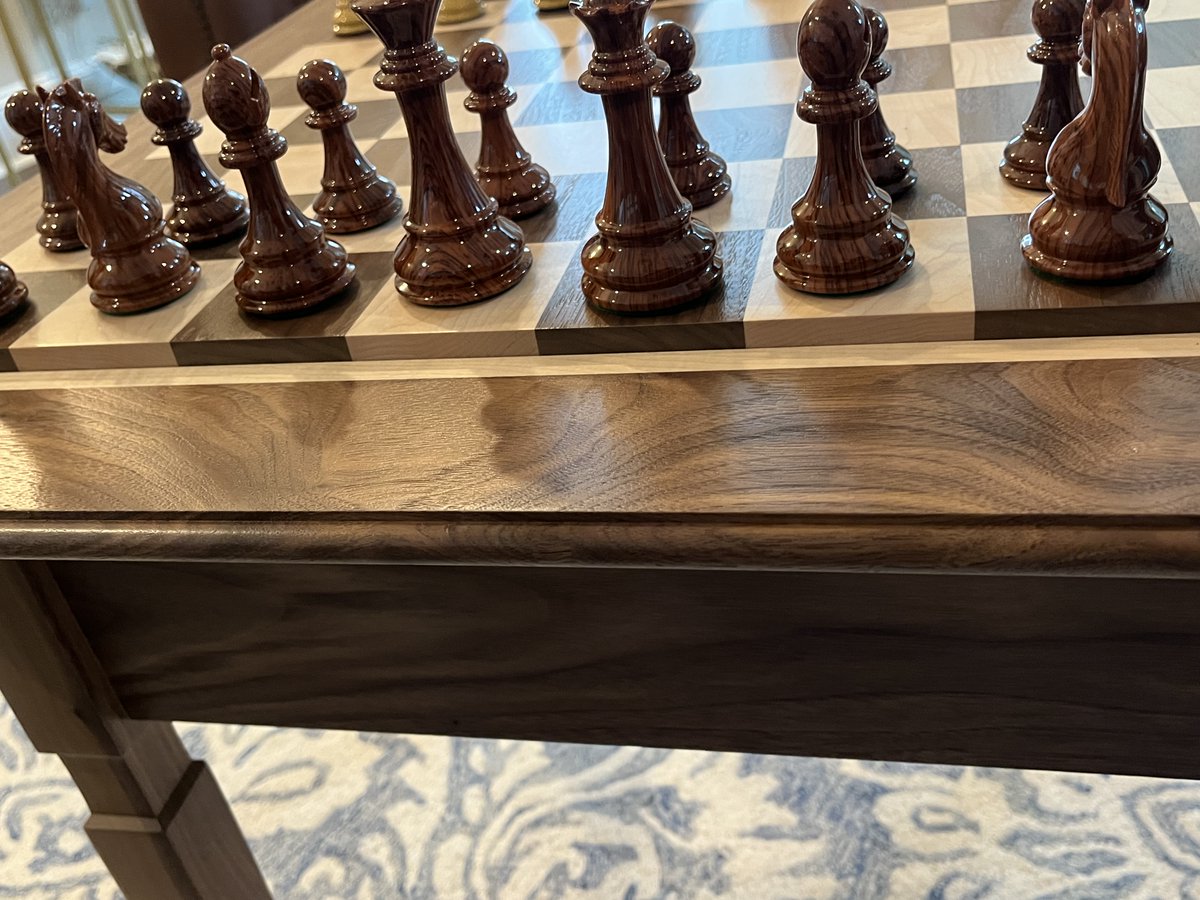 GreenDuckCustom's tweet image. Looking for that perfect holiday gift?  How about our Luxury Chess Table!  Hand crafted from stunning Black Walnut and Hard Maple.  This piece will look fantastic in your living room or study!  For more info and pics, visit us at greenduckcustoms.com
