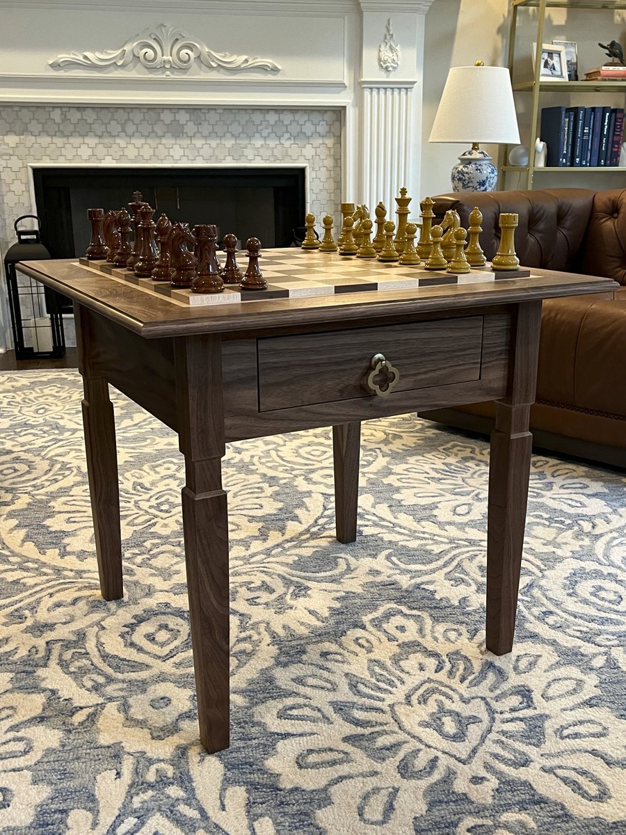 GreenDuckCustom's tweet image. Looking for that perfect holiday gift?  How about our Luxury Chess Table!  Hand crafted from stunning Black Walnut and Hard Maple.  This piece will look fantastic in your living room or study!  For more info and pics, visit us at greenduckcustoms.com