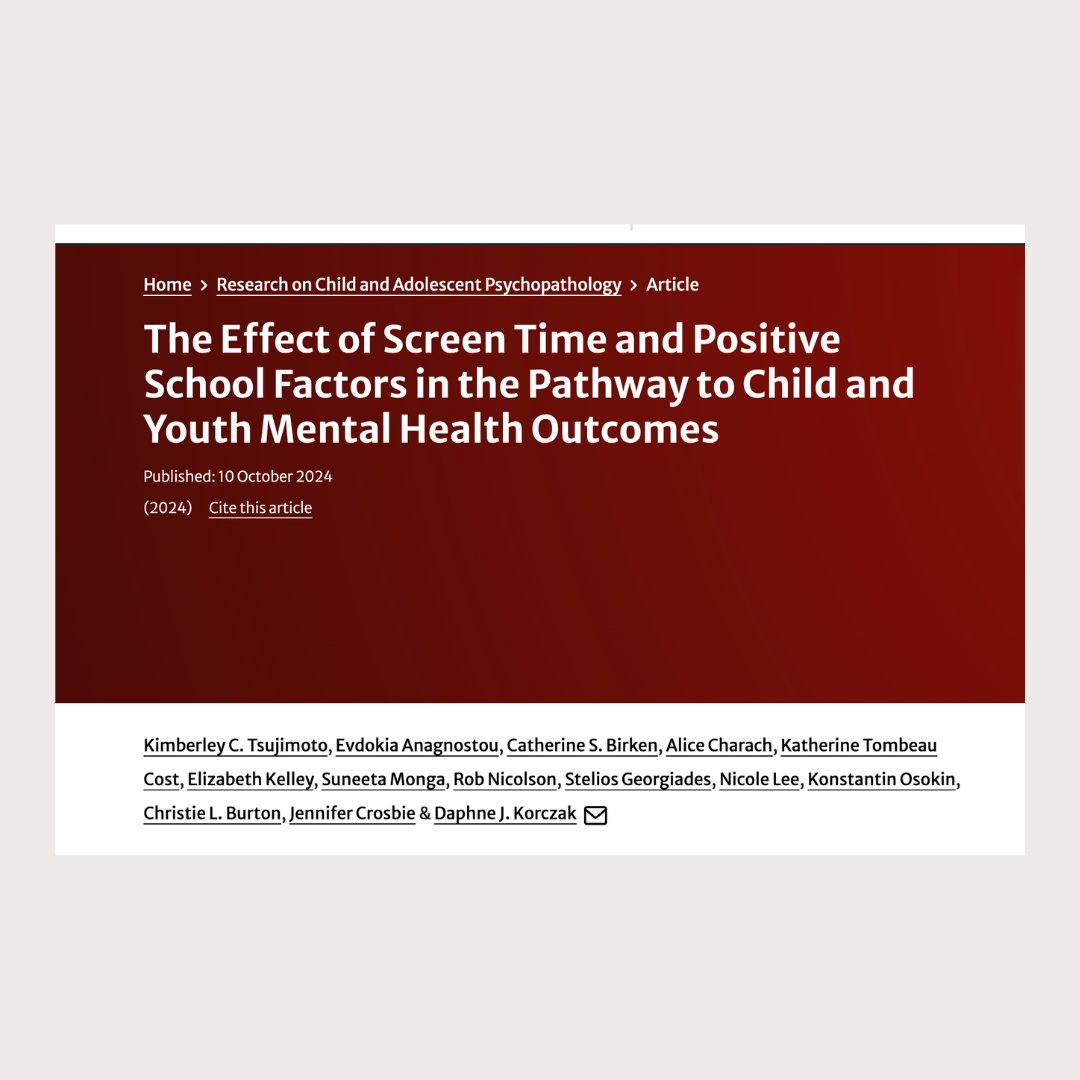 Our research on child and youth mental health has just been published with <a href="/SpringerNature/">Springer Nature</a>  in Research on Child and Adolescent Psychopathology. Read and share here: rdcu.be/dWCKZ. (Collaborators: <a href="/SickKidsNews/">The Hospital for Sick Children (SickKids)</a> Psychiatry, Spit for Science, <a href="/TARGet_Kids/">TARGet Kids!</a> &amp; <a href="/PONDNetwork/">POND Network</a>)