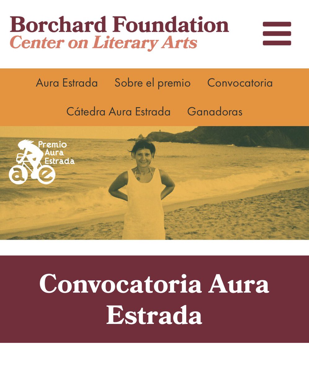 Se abre la convocatoria para el Premio Internacional Aura Estada de Literatura 2025 para escritoras de hasta 35 años que escriban en español o lenguas originarias de México, rolen y metan su solicitud 🤠 

auraestrada.com

borchardlit.org/convocatoria