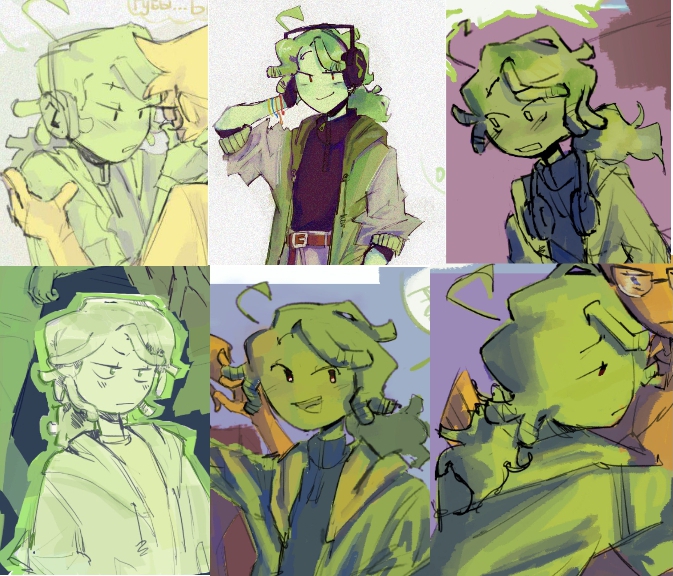 FloverGrej65115's tweet image. Look at my unpublished drawings (clippings) of Green with something like dreadlocks. I really like to draw them.
I don't think I'm going to publish these arts, but I can if you want
#animationvsminecraft #avm #alanbecker #greenstickfigure