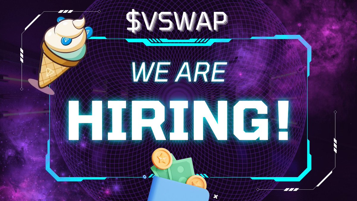 _vanillaSwap's tweet photo. We are #hiring 

Comment your role, and we will send a DM

Also join our mini-game:
https://t.co/3ssDQXKp02

#VSWAP TGE SOON https://t.co/KPaLEAfnNc