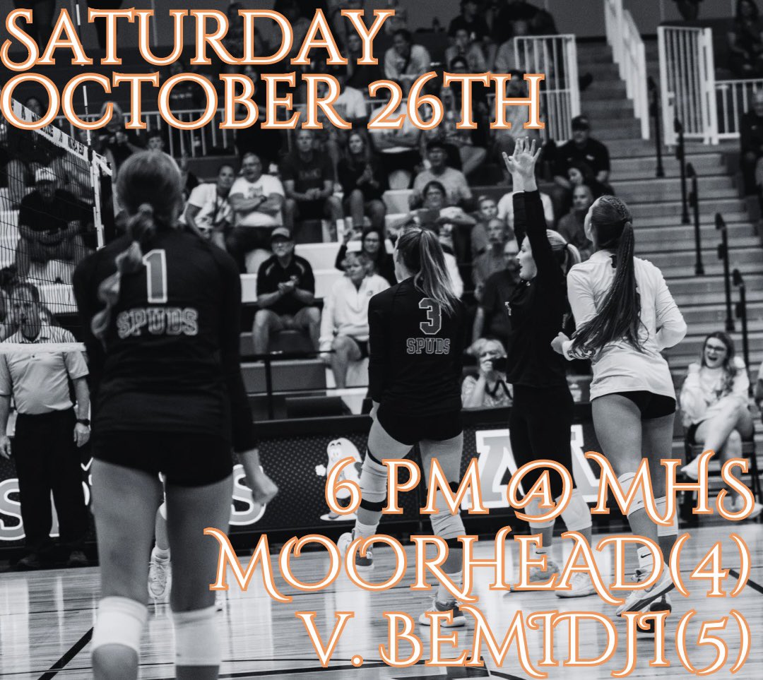 Moorheadvb's tweet image. The regular season was fun… but now the real fun begins 😈 The Spuds are headed into section play with the 4 seed taking on Bemidji in the first round at home. #letsdance