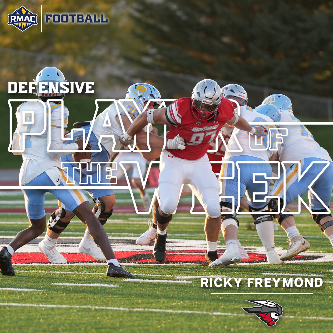 RMAC Football Defensive Player of the Week! 

<a href="/MountaineerFB/">Western Colorado Football</a> defensive lineman Ricky Freymond! 

#EverythingElevated