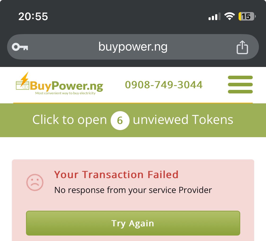 MrOrioye's tweet photo. @buypowerng This isn’t working for me. Funds transferred successfully but no token. https://t.co/m0oY8HFnRD