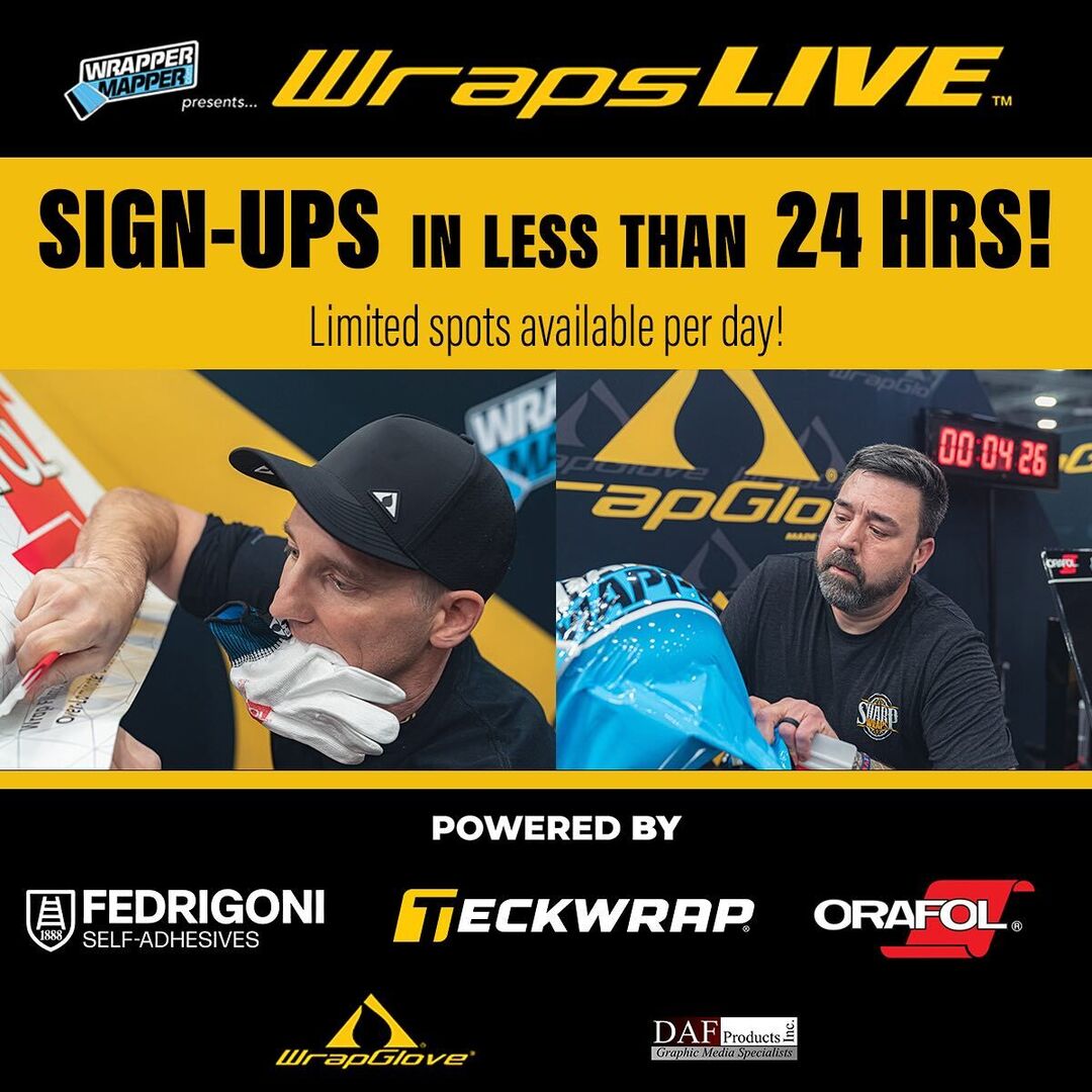 WrapperMapper's tweet image. @wrapslive is in the final stretch before sign-ups begin! With limited availability each day these spots go fast. Noon (EST) tomorrow October 22 and we go live! — wrapslive.com
@ritramagraphics @teckwrap @orafolvehiclewraps @wrapglove @wrapp… instagr.am/p/DBZhQHOS9Tm/