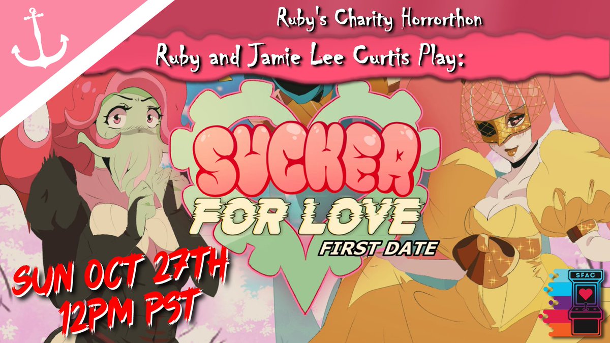 Charity Goblin Ruby Vtuber๐๐ณ๏ธโโง๏ธโ (@cgruby_vt) on Twitter photo I am excited to announce that for the first segment of my Charity Horrorthon
<a href="/jamieleecurtis/">Jamie Lee Curtis</a> be joining me on stream to play Sucker for Love! I am excited to announce that for the first segment of my Charity Horrorthon
<a href="/jamieleecurtis/">Jamie Lee Curtis</a> be joining me on stream to play Sucker for Love!