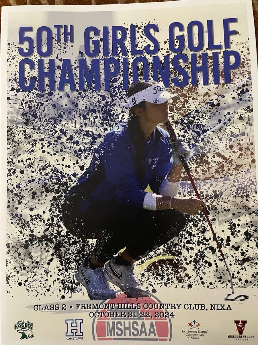 We got our own Covergirl! Karagyn made the cover of the MSHSAA State Golf program! She teed off today at 8:48a. Let's get it, Karagyn! We're anxiously awaiting her results from today! <a href="/golf_pirate/">Pirate Golf</a> <a href="/CooperKaragyn/">Karagyn Cooper</a>