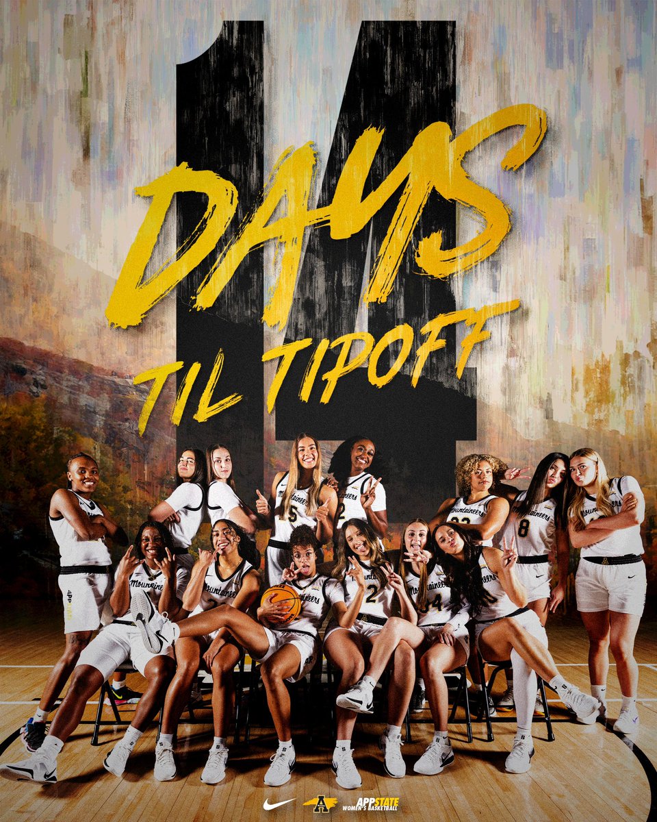 AppStateWBB's tweet photo. The countdown has begun: the 2024-25 season starts in 1️⃣4️⃣ days!

#RareAir https://t.co/Xcr9TClkmv
