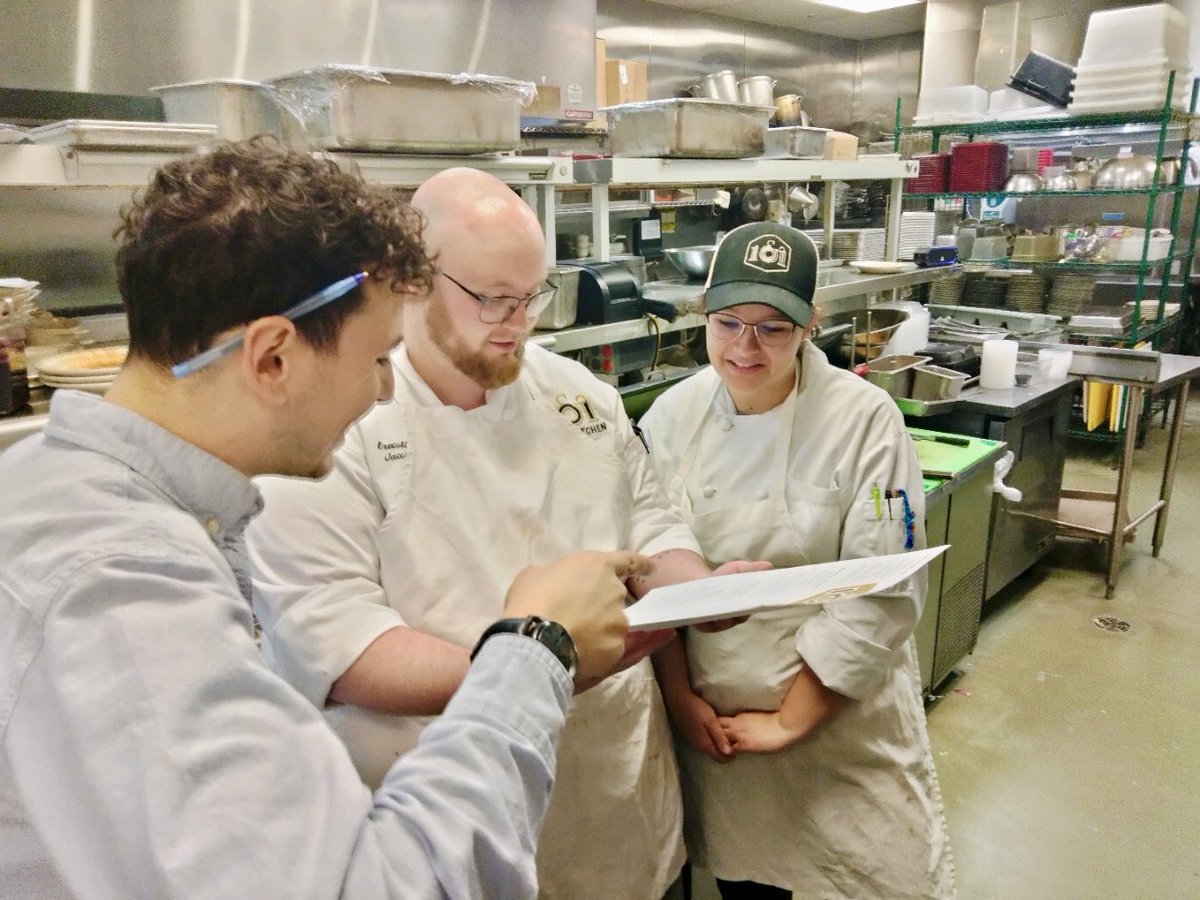 Our menu changes tomorrow and we’re busy studying and prepping! Who’s ready for Green Chili and Butternut Squash Pierogis?🙋