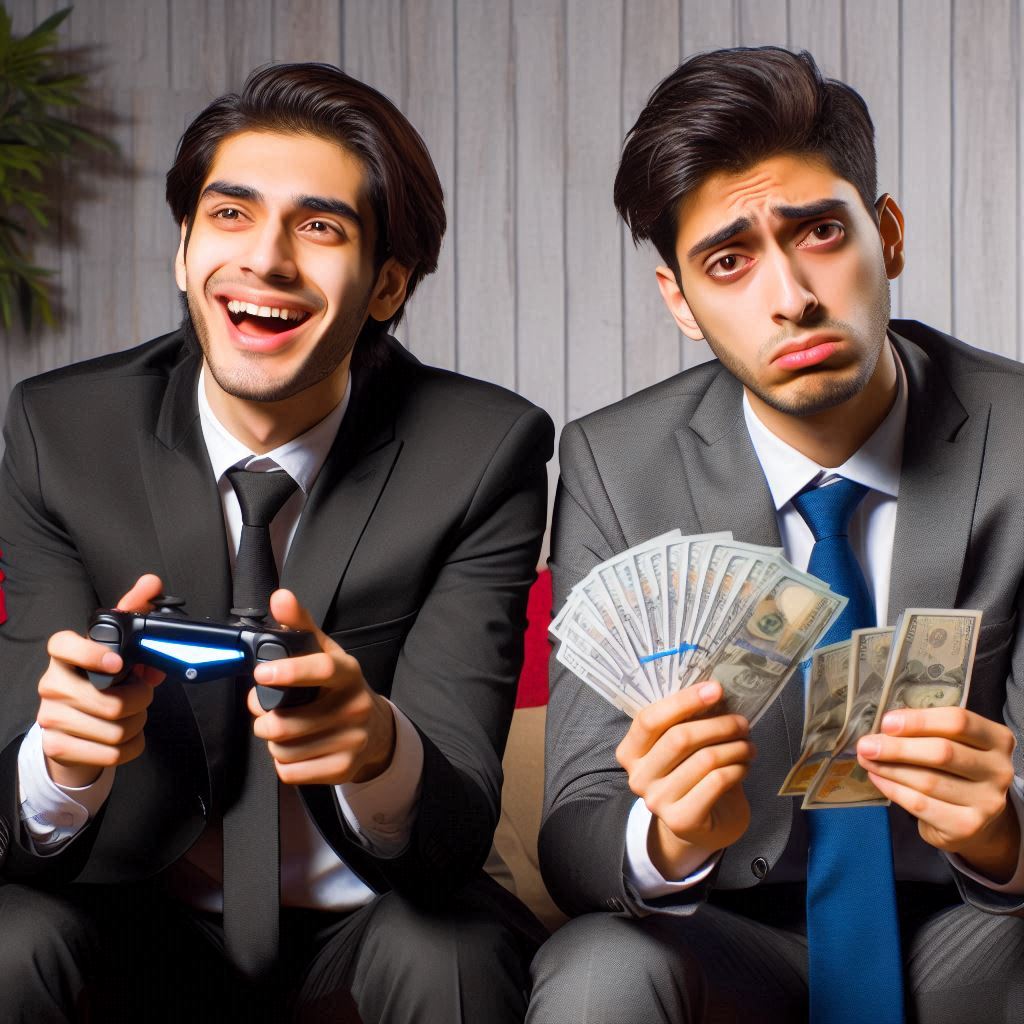 You pay
I play
You are not going to play, instead of that you are going to buy me games, but.. you won't have them 🤣

Enjoy the feeling of giving what I deserve while you don't have It

Or enjoy the feeling of buying two times the same Game just because you want to play as well.