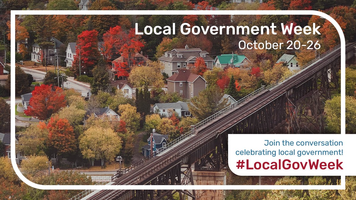 It’s Local Government Week in Ontario! Your #LocalGov plays a pivotal role in so many aspects of your day-to-day life. Here’s to my colleagues across the province working to make their communities great! #OnMuni #LocalGovWeek
