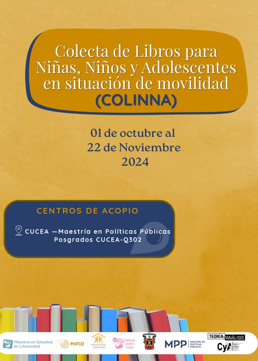 No olvides participar en nuestra colecta de libros para ayudar a adolescentes, niñas y niños en situación de movilidad. 🌎🧑‍🤝‍🧑

Dona esos libros que ya no usas y dales la oportunidad de contar nuevas historias.🫴📖

¡Unámonos en esta causa!📢