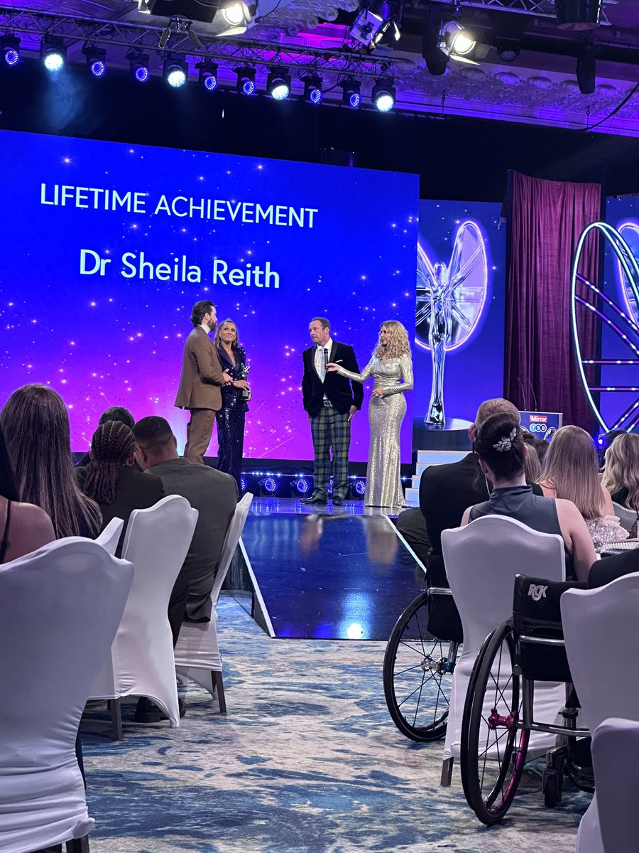 PrideOfBritain's tweet photo. A moment for Dr. Sheila Reith, winner of the Pride of Britain Lifetime Achievement Award! π
π
Brought to you by Emmet J Scanlan and Vanessa Williams, Dr. Reith revolutionised diabetes care by inventing the worldβs first insulin pen; her son accepted this award on her behalf. https://t.co/egdRw4RKUl