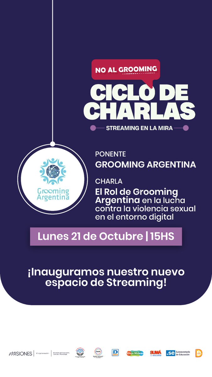 direcciondeTIC's tweet photo. Segundo "Ciclo de Charlas" #StreamingEnLaMira  con un invitado de lujo Hernán Navarro, Director Ejecutivo de @GroomingArg https://t.co/VNjI7e7uhB