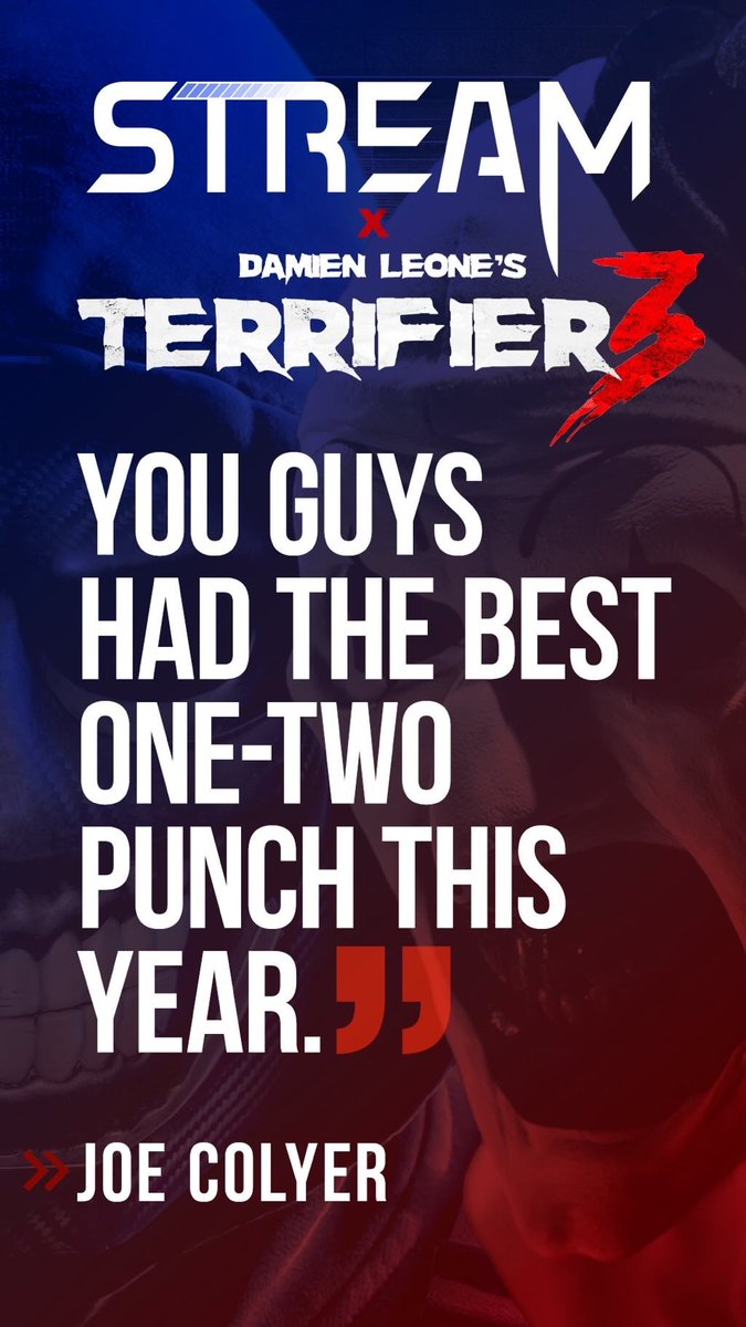 Fuzz on the Lens (@fuzzonthelens) on Twitter photo <a href="/TerrifierFilm/">Terrifier 3 ☝️🤡✌️</a> x <a href="/StreamFranchise/">StreamFranchise</a>
#Terrifier3 x #Stream! Both of our films are #trending Number 1 & 57 or <a href="/IMDb/">IMDb</a> most popular movies! #JoinTheStream <a href="/TerrifierFilm/">Terrifier 3 ☝️🤡✌️</a> x <a href="/StreamFranchise/">StreamFranchise</a>
#Terrifier3 x #Stream! Both of our films are #trending Number 1 & 57 or <a href="/IMDb/">IMDb</a> most popular movies! #JoinTheStream