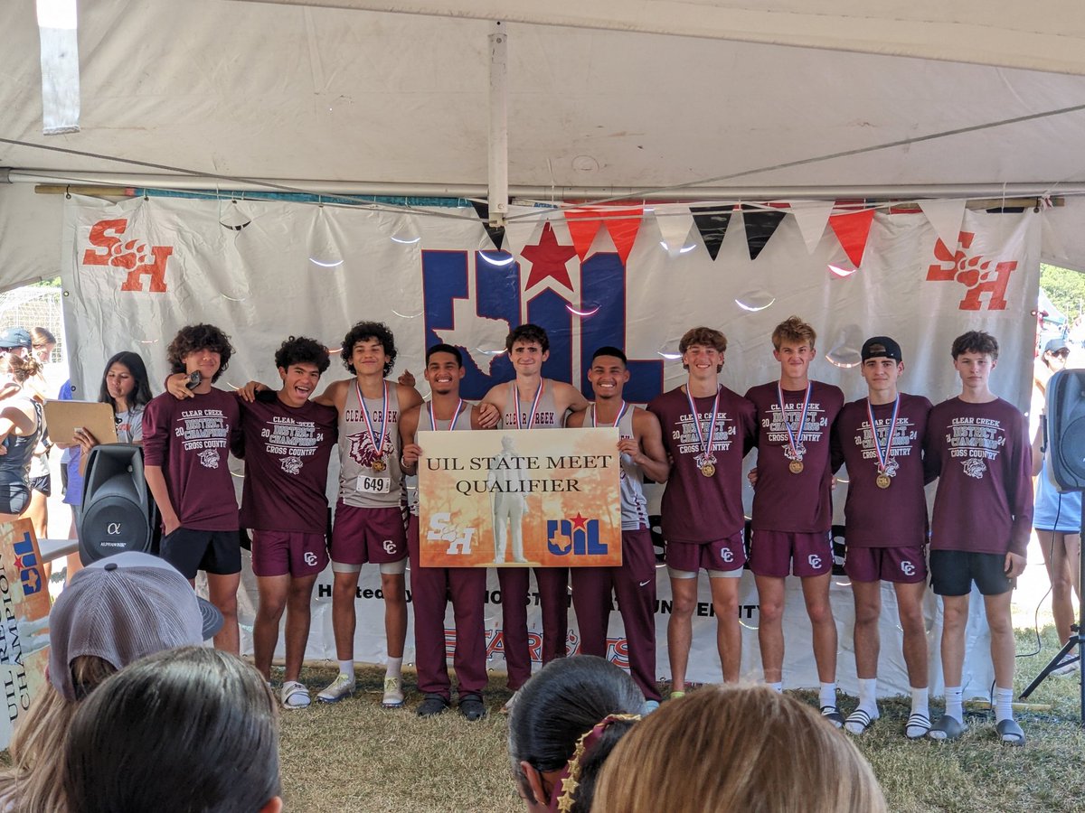 HISTORY. MADE.

Clear Creek Boys XC takes 3rd at the Region 3 Championship to punch our ticket to the State Meet. We ran with something to prove and showed what can happen when you combine big dreams with hard work and preparation. Congratulations!