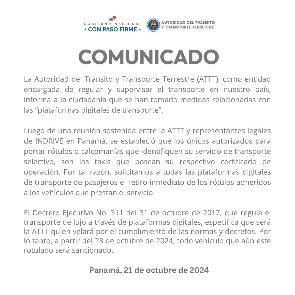 COMUNICADO