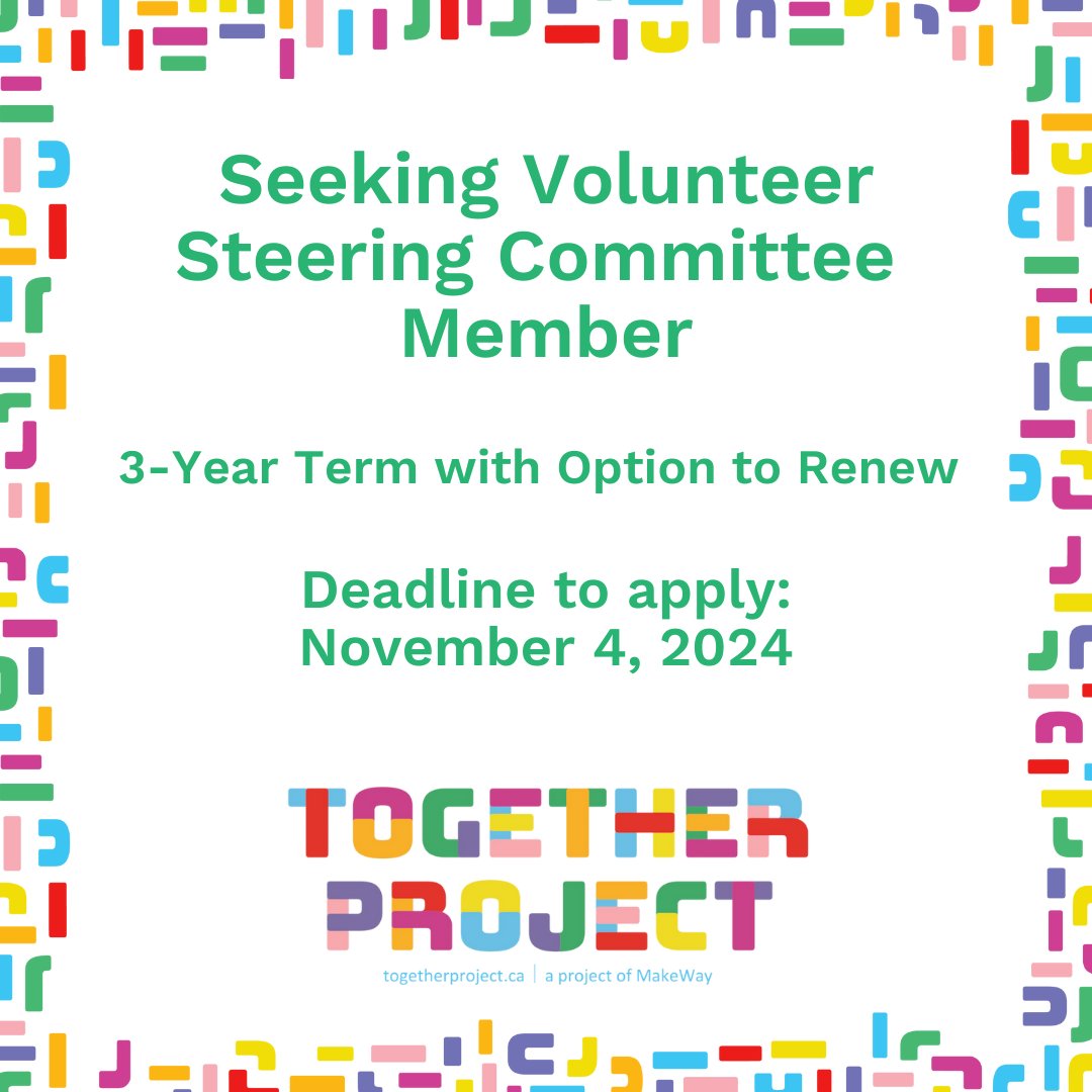together_hello's tweet photo. Seeking a volunteer Steering Committee member to work on scaling our #WelcomeGroupProgram and to support our intended impact and long-term sustainability.

If you have leadership expertise &amp; passion for building welcoming communities, apply by Nov 4.

https://t.co/QX8CACD1Ou https://t.co/zXK2izVhqx