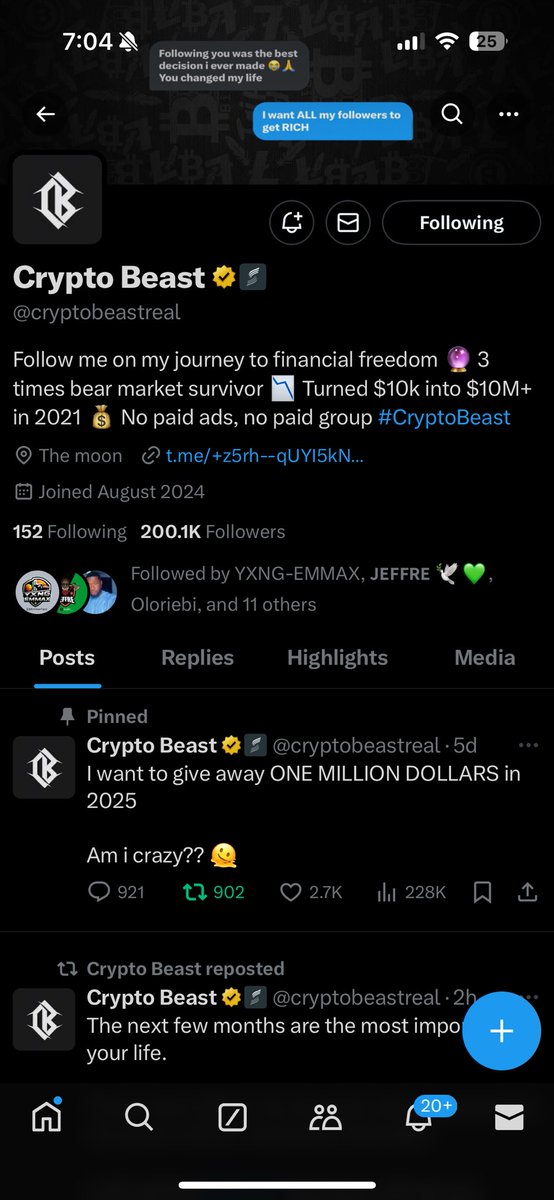 Moore Tips (@officialmoore7) on Twitter photo To Celebrate my bro <a href="/cryptobeastreal/">Crypto Beast</a> 200k Followers , He has asked that I we give 3 iPhone 15 Pro to 3 persons or the Cash Value
To participate:
1️⃣: Like & repost
2️⃣: Follow <a href="/cryptobeastreal/">Crypto Beast</a> , @realanontrader & <a href="/moneydreamreal/">The Money Dream</a>
The winner will be announced on Friday 🤝🤝 To Celebrate my bro <a href="/cryptobeastreal/">Crypto Beast</a> 200k Followers , He has asked that I we give 3 iPhone 15 Pro to 3 persons or the Cash Value
To participate:
1️⃣: Like & repost
2️⃣: Follow <a href="/cryptobeastreal/">Crypto Beast</a> , @realanontrader & <a href="/moneydreamreal/">The Money Dream</a>
The winner will be announced on Friday 🤝🤝