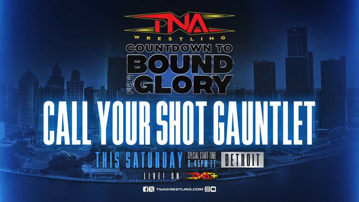 ThisIsTNA's tweet photo. Countdown to Bound For Glory - including the Call Your Shot Gauntlet and the Hall of Fame inductions of Rhino and Bob Ryder - will begin at the special start time of 6:45pm ET THIS SATURDAY from the Wayne State University Fieldhouse in Detroit, MI ahead of #TNABoundForGlory!
Tickets and details: https://t.co/mfThnyz6QR