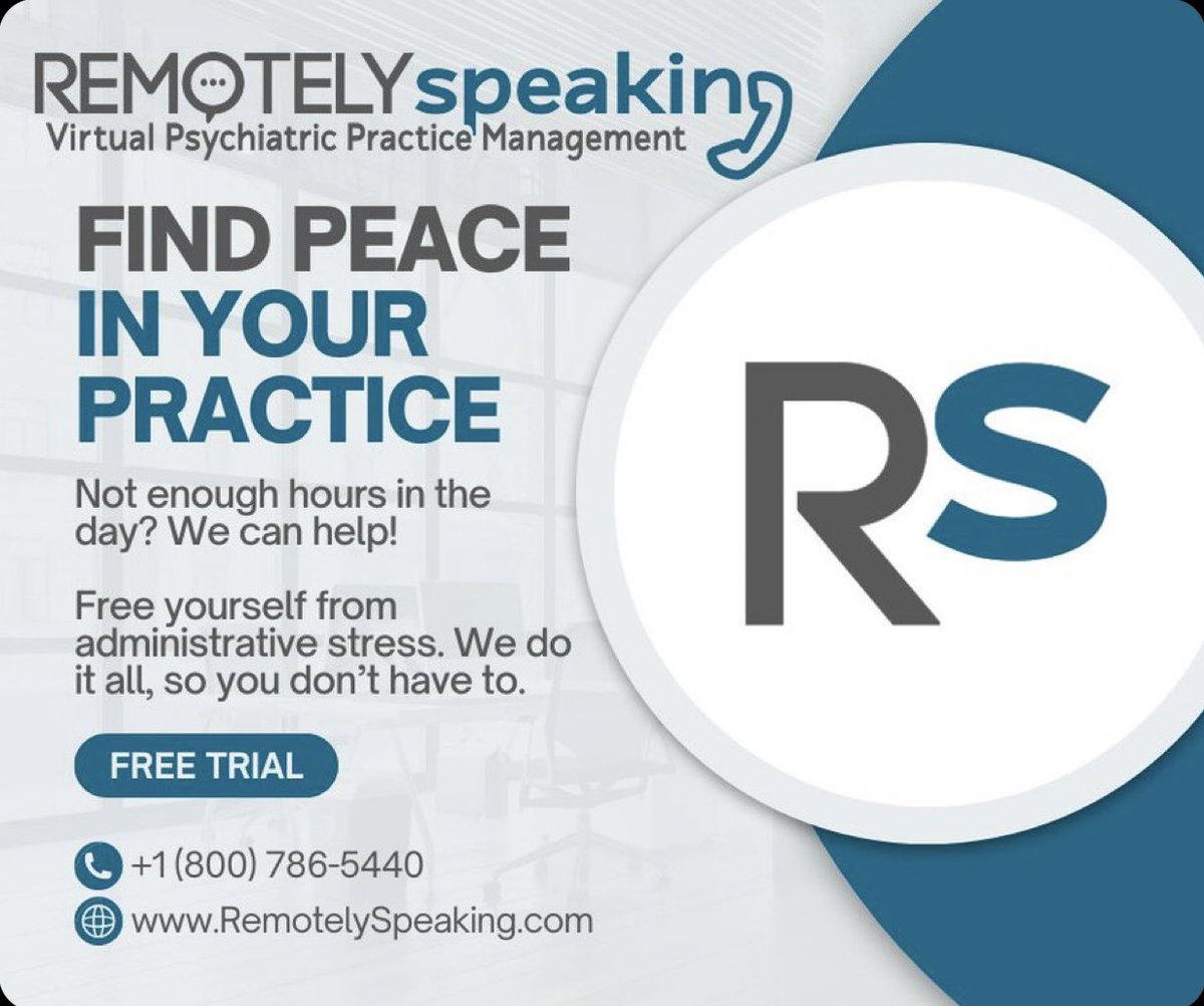 RemotelySpking's tweet image. Find peace in your practice. Our Patient Care Administrators handle all administrative tasks so you can focus on caring for your patients.

Start your FREE trial at RemotelySpeaking.com!

#psychiatry #psychiatrist #remoteassistant #personalassistant #VirtualAssistant #HIPAA