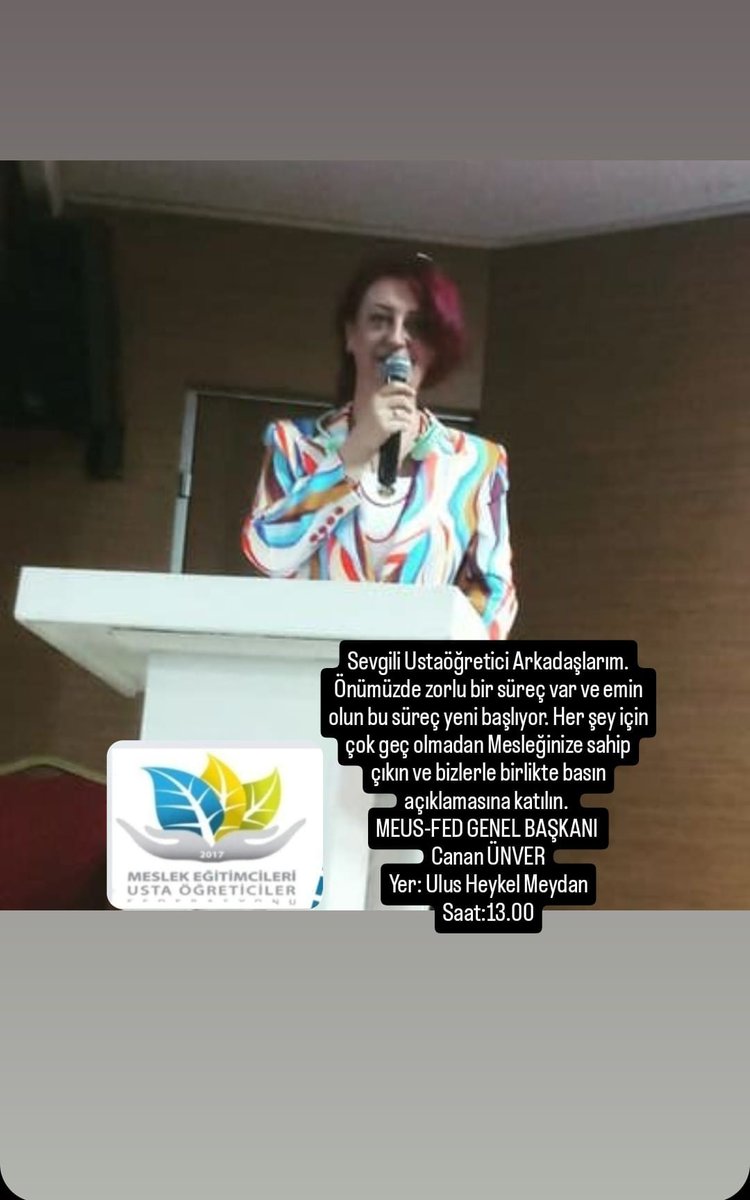 meusfed6's tweet photo. 24.10.2024 saat 13.00'de Ulus Heykel Meydanın'da 
#Ustaöğreticiler24EKİMulusta
@meusfed6
@tv5televizyonu 
@halktvcomtr 
@tgrthabertv 
@startv
@cnnturk 
@ahaber 
@HaberturkTV 
@beyaztv 
@ihacomtr 
@Hurriyet 
@milliyet
@ShowTV 
@KanalD 
@kanal7 
@ulusalkanal 
@AtvHaberTurkiye 
@nowhaber
@trthaber 
@trt1
