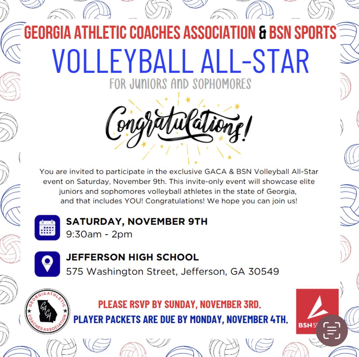 crivers2026's tweet photo. Thank you @GACACoaches! I am honored to be chosen. Looking forward to playing with some great talent! @GACACoaches @RogueVBC @CheneyAUG @AUG_Chronicle @WJBFSports https://t.co/lqReOHvpSU