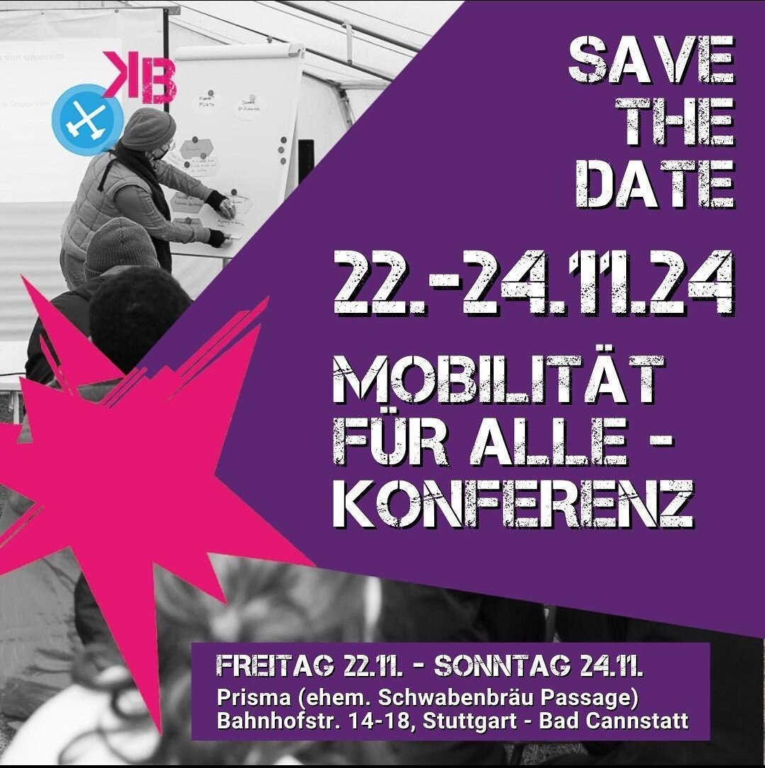 Wir sind dann mal weg hier. Wenn ihr mehr über die Mobilität für Alle - Konferenz erfahren wollt, folgt uns auf M@stodon, Inst@gram oder F@cebook.