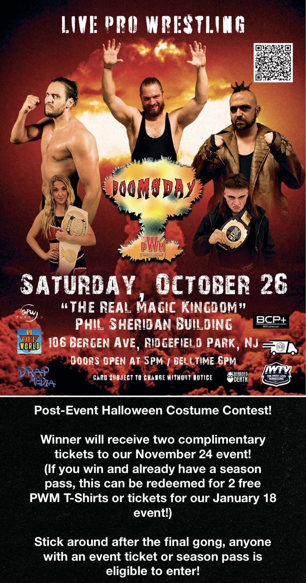 IHateSteveOff's tweet photo. Lights Off on the pride of Canadian Indie Pro Wrestling and then a costume contest? How do we even have any tickets left?!
Let’s Change That, eh? 😝🤘
https://t.co/3YA5G15f8P
Or stream @indiewrestling
Promo Code: Magic
#Doomsday
#ItsAnOffWorld
#LightsOff
#ThisIsMagic https://t.co/IKxUoTMzEH