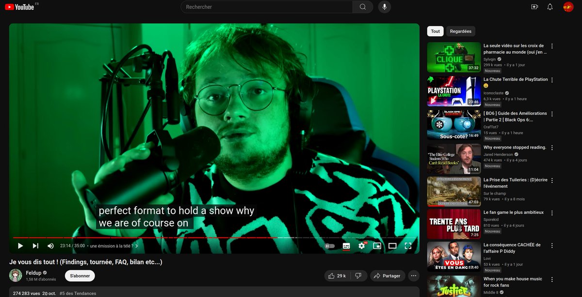 Quand la nouvelle vidéo de Feldup et la miniature de la nouvelle vidéo de Sylvqin ont la même identité visuelle 😵‍💫
(mais aussi j'aime Autechre... et Type O Negative)
