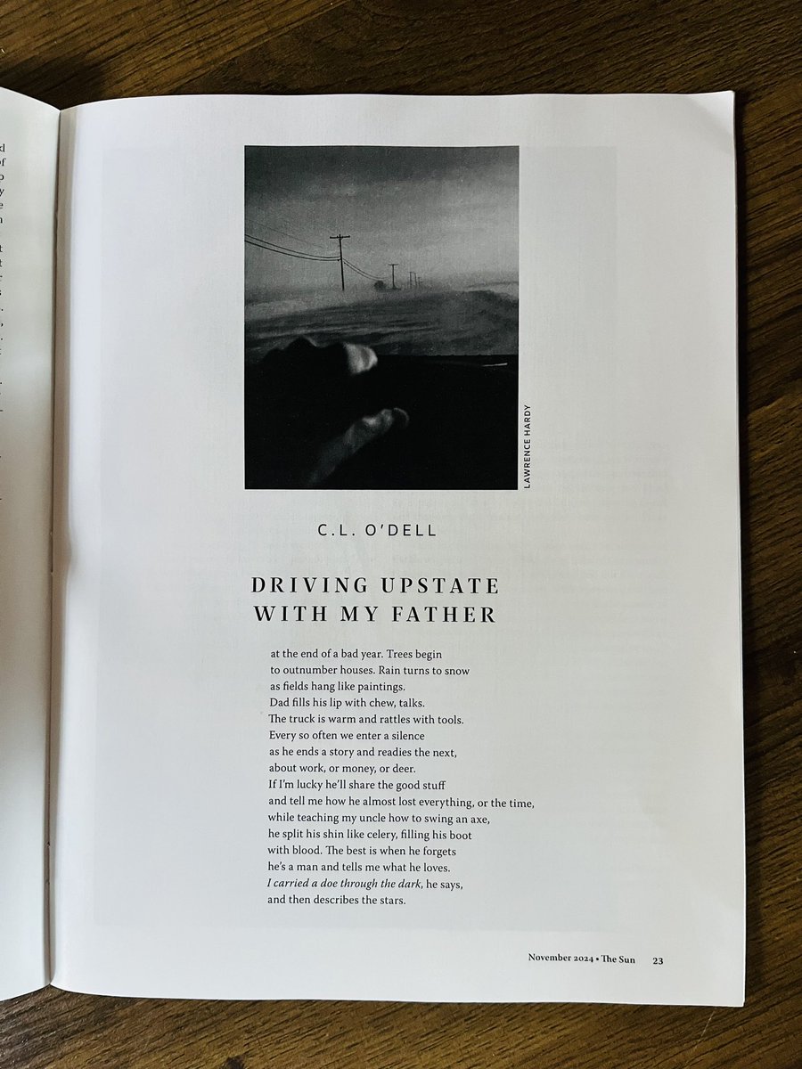 Huge thanks to <a href="/TheSunMagazine/">The Sun magazine</a> for taking this poem.